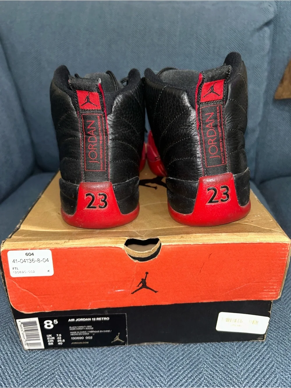 Jordan Men's High-Top Sneakers in Black and Red